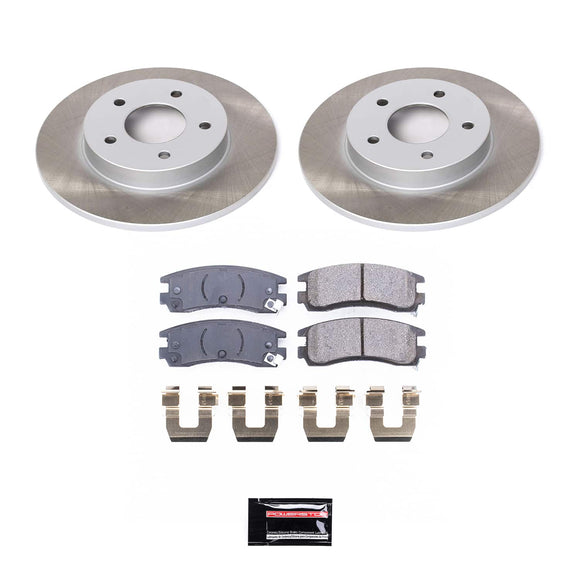 PowerStop Semi-Coated Rotor and Low-Dust Ceramic Brake Pad Kit