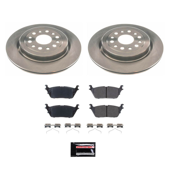 PowerStop OE Stock Replacement Low-Dust Ceramic Brake Pad and Rotor Kit