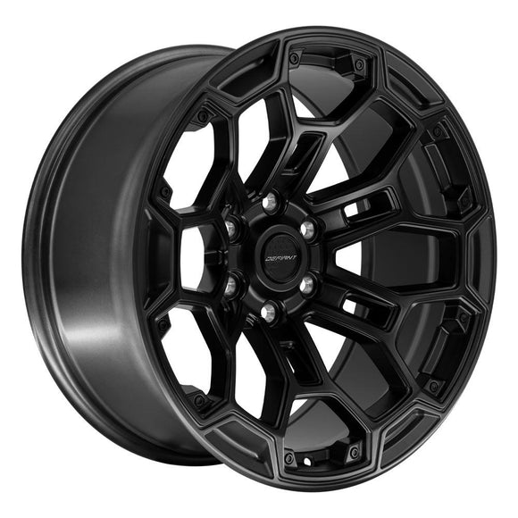 20x9 Defiant DF03 Satin Black and Charcoal 6x139.7 6x5.5 ET-12 Wheel Rim
