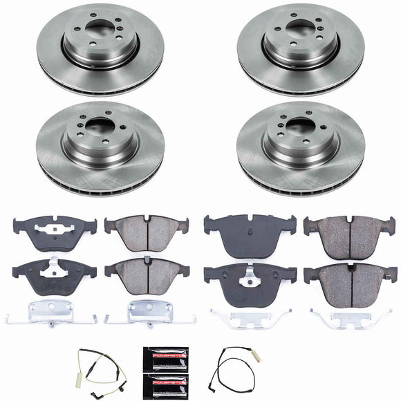 PowerStop OE Stock Replacement Low-Dust Ceramic Brake Pad and Rotor Kit