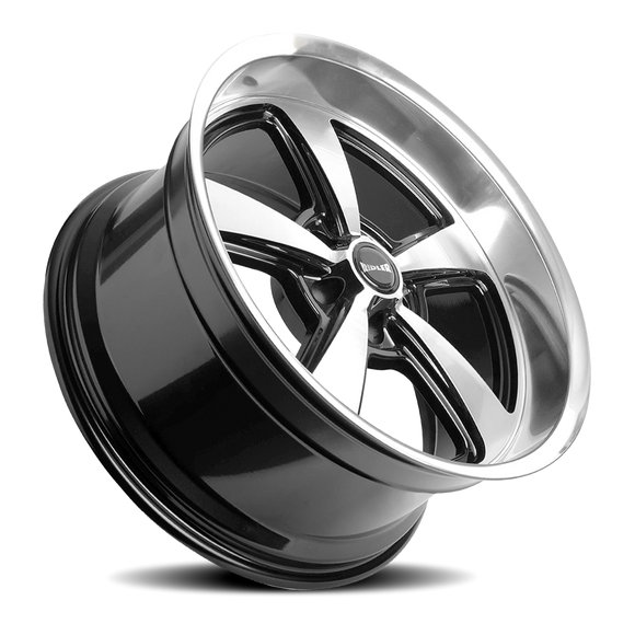20x10 Ridler 652 Gloss Black Diamond Cut Face And Lip 5x127 ET0 Wheel