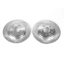 PowerStop Evolution Drilled Slotted Rotors Pair Rear For Audi A4