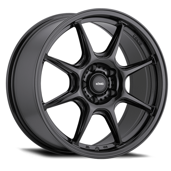 18x8.5 Konig Lockout Gloss Black 5x100 ET43 Wheel Rim