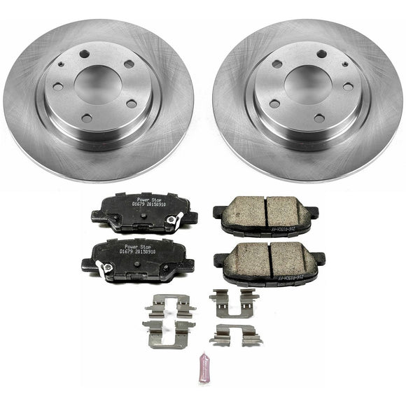PowerStop OE Stock Replacement Low-Dust Ceramic Brake Pad and Rotor Kit