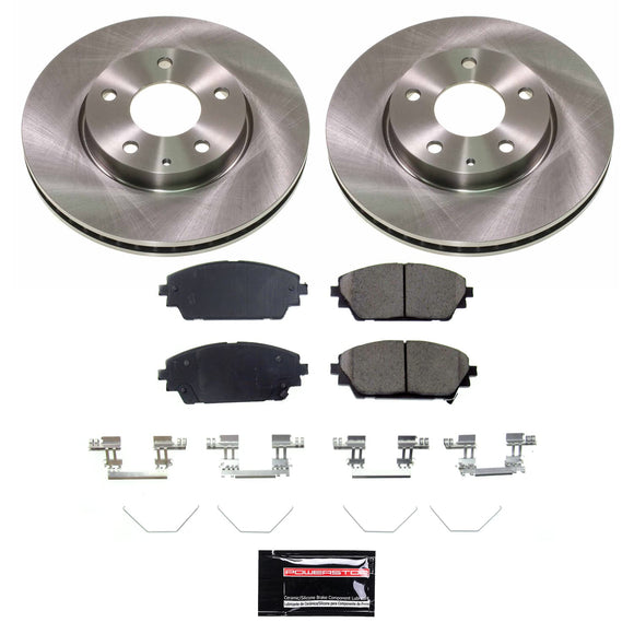 PowerStop OE Stock Replacement Low-Dust Ceramic Brake Pad and Rotor Kit