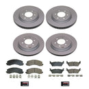 PowerStop Genuine Geomet Coated Rotor and Low-Dust Ceramic Brake Pad Kit