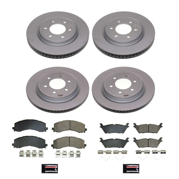 PowerStop Genuine Geomet Coated Rotor and Low-Dust Ceramic Brake Pad Kit