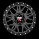 17x9 Mamba M25 Matte Grey/Black Lip Edge 6x139.7 6x5.5 ET-12 Wheel Rim