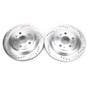 PowerStop Evolution Drilled Slotted Rotors Pair Rear For Cadillac CTS