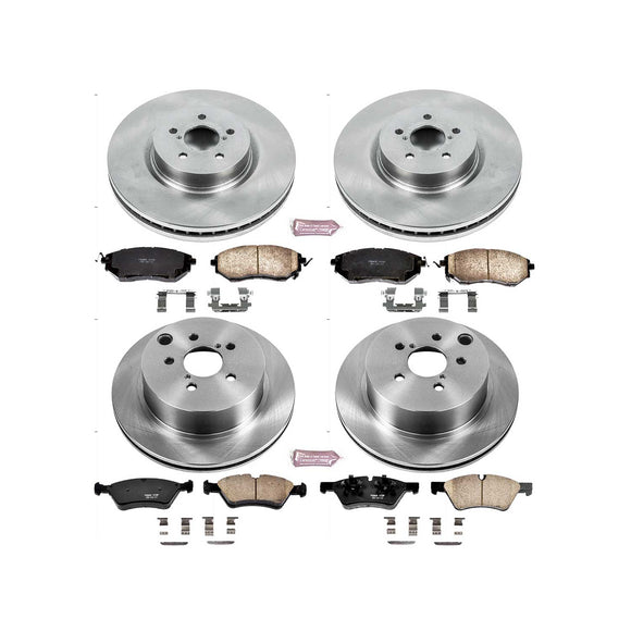 PowerStop OE Stock Replacement Low-Dust Ceramic Brake Pad and Rotor Kit