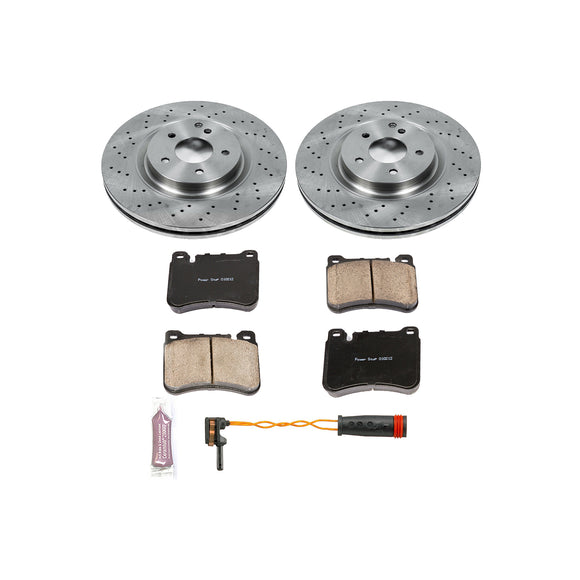 PowerStop OE Stock Replacement Low-Dust Ceramic Brake Pad and Rotor Kit