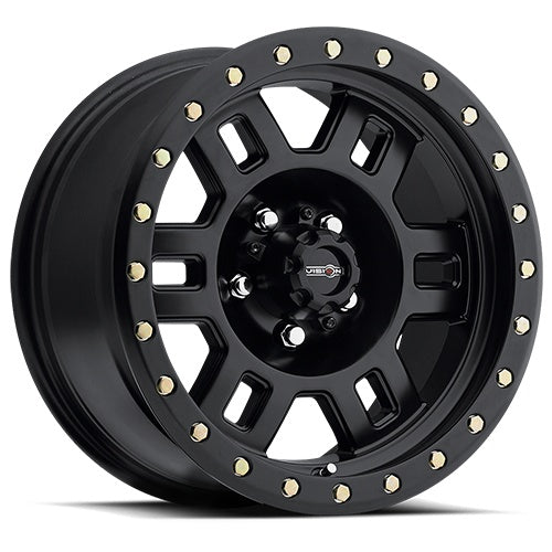 15x8 Vision 398 Manx Matte Black 5x127 5x5 ET-19 Wheel Rim