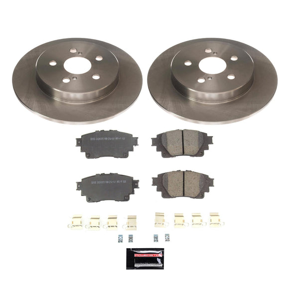 PowerStop OE Stock Replacement Low-Dust Ceramic Brake Pad and Rotor Kit