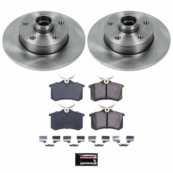 PowerStop OE Stock Replacement Low-Dust Ceramic Brake Pad and Rotor Kit