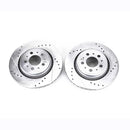 PowerStop Evolution Drilled Slotted Rotors Pair Rear For Volvo XC90
