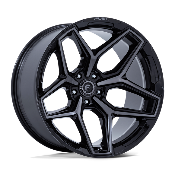 20x10 Fuel Off-Road Flux Gloss Black Brushed Face Gray Tint 5x127 ET-18 Wheel