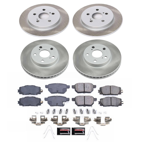 PowerStop Semi-Coated Rotor and Low-Dust Ceramic Brake Pad Kit
