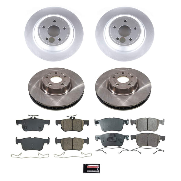 PowerStop OE Stock Replacement Low-Dust Ceramic Brake Pad and Rotor Kit