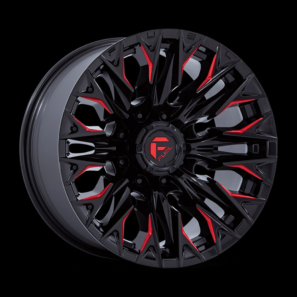 20X9 Fuel 1PC D823 Flame Black 8X165.1 8X6.5 ET1 Wheel Rim