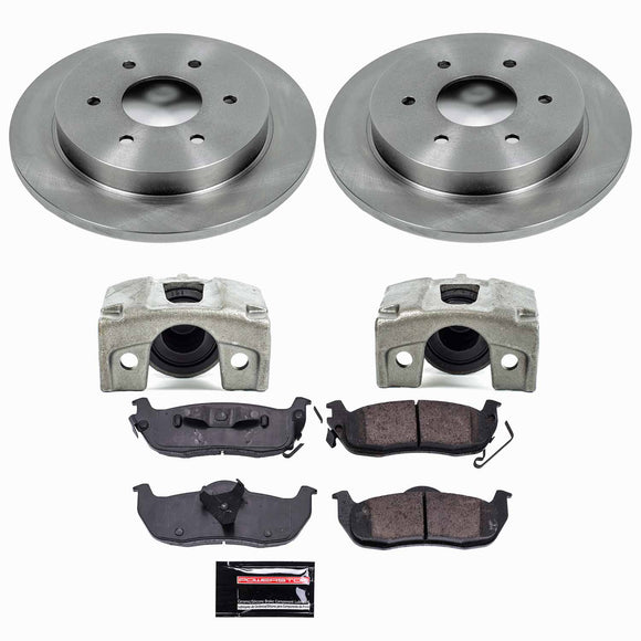 PowerStop OE Stock Replacement Low-Dust Ceramic Brake Pad, Rotor and Caliper Kit