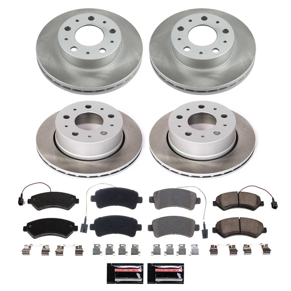 PowerStop Semi-Coated Rotor and Low-Dust Ceramic Brake Pad Kit