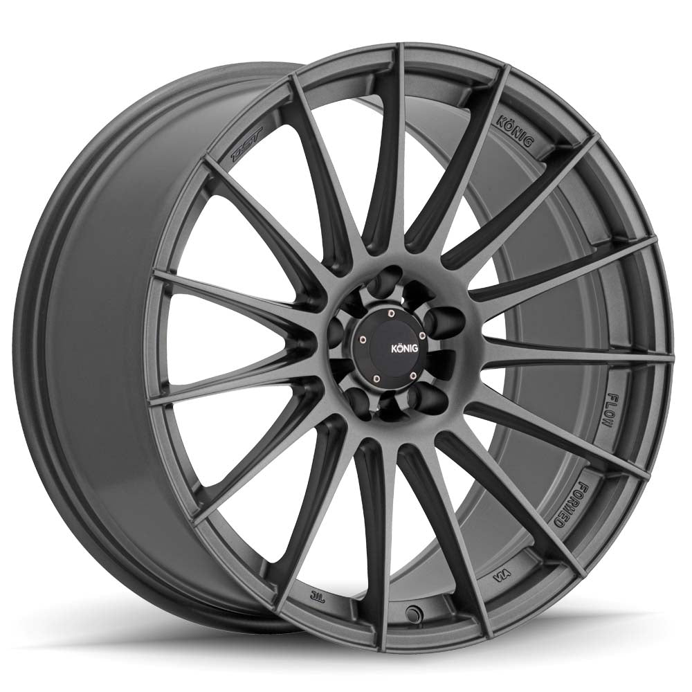 18x8 Konig Rennform Matte Grey 5x108 5x4.25 ET40 Wheel Rim