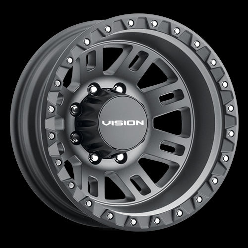 16x6 Vision 408 Manx 2 Dually Satin Grey 8x165.1 8x6.5 ET115 Wheel Rim