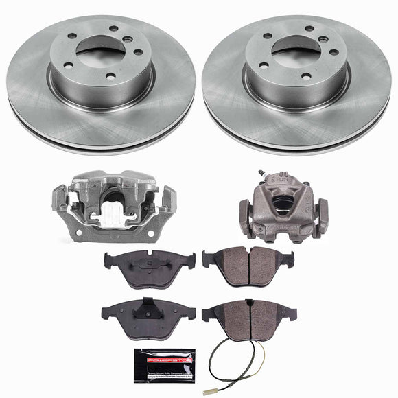 PowerStop OE Stock Replacement Low-Dust Ceramic Brake Pad, Rotor and Caliper Kit