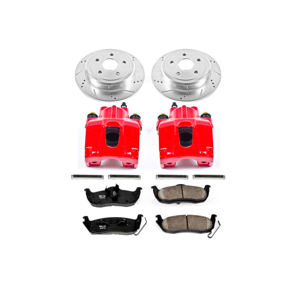 PowerStop Z23 Daily Driver Carbon-Fiber Ceramic Pads Drilled & Slotted Rotor & C