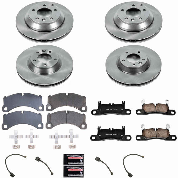 PowerStop OE Stock Replacement Low-Dust Ceramic Brake Pad and Rotor Kit