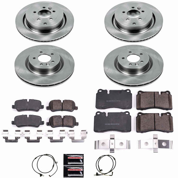 PowerStop OE Stock Replacement Low-Dust Ceramic Brake Pad and Rotor Kit