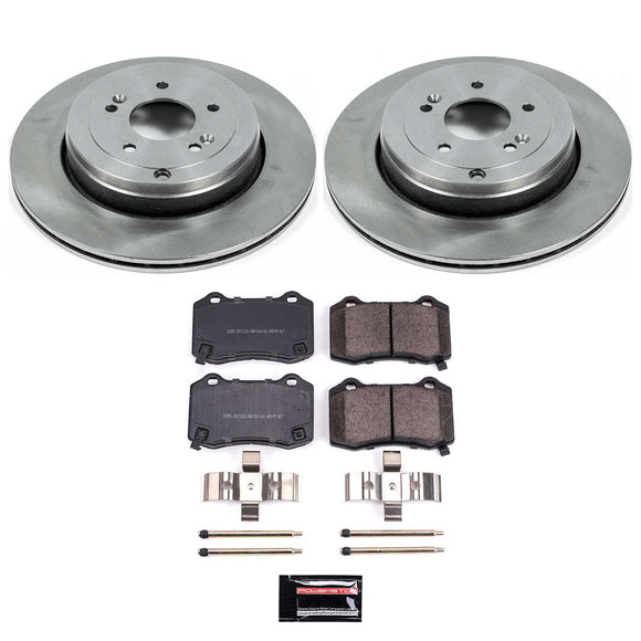 PowerStop OE Stock Replacement Low-Dust Ceramic Brake Pad and Rotor Kit