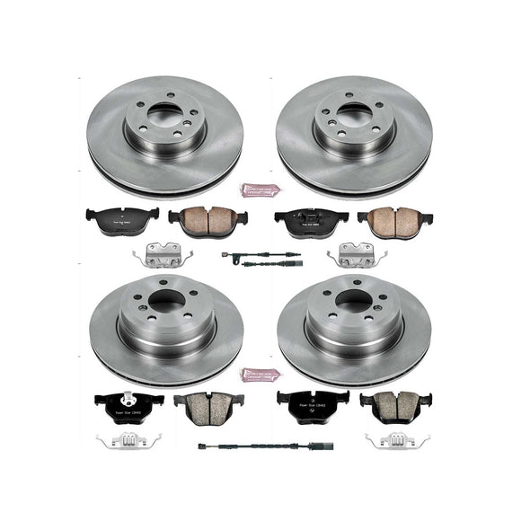 PowerStop OE Stock Replacement Low-Dust Ceramic Brake Pad and Rotor Kit