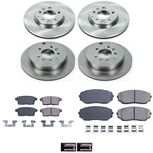 PowerStop OE Stock Replacement Low-Dust Ceramic Brake Pad and Rotor Kit