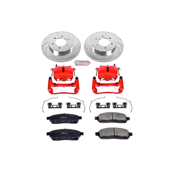 PowerStop Z23 Daily Driver Carbon-Fiber Ceramic Pads Drilled & Slotted Rotor & C