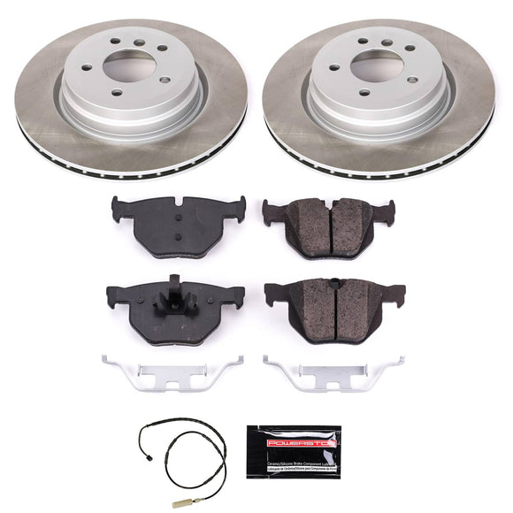 PowerStop Semi-Coated Rotor and Low-Dust Ceramic Brake Pad Kit