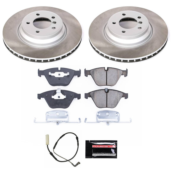 PowerStop Semi-Coated Rotor and Low-Dust Ceramic Brake Pad Kit