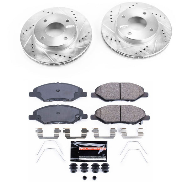 PowerStop Z23 Daily Driver Carbon-Fiber Ceramic Brake Pad and Drilled & Slotted