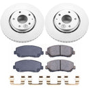 PowerStop Genuine Geomet Coated Rotor and Low-Dust Ceramic Brake Pad Kit