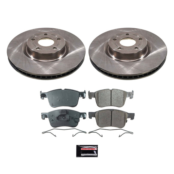PowerStop OE Stock Replacement Low-Dust Ceramic Brake Pad and Rotor Kit