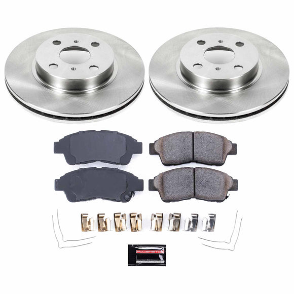 PowerStop OE Stock Replacement Low-Dust Ceramic Brake Pad and Rotor Kit