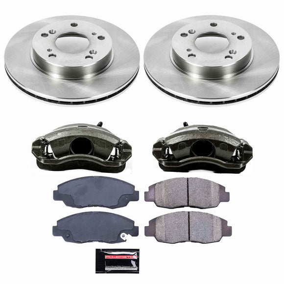 PowerStop OE Stock Replacement Low-Dust Ceramic Brake Pad, Rotor and Caliper Kit