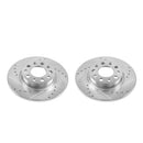 PowerStop Evolution Drilled Slotted Rotors Pair Rear For Jeep Renegade