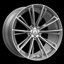 22X9 Asanti Black ABL30 Corona Titanium Brushed 5X112 ET32