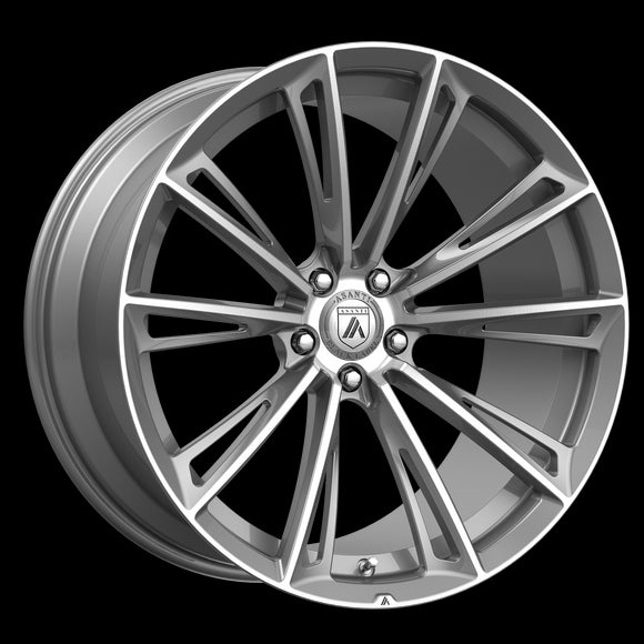 22X9 Asanti Black ABL30 Corona Titanium Brushed 5X112 ET32
