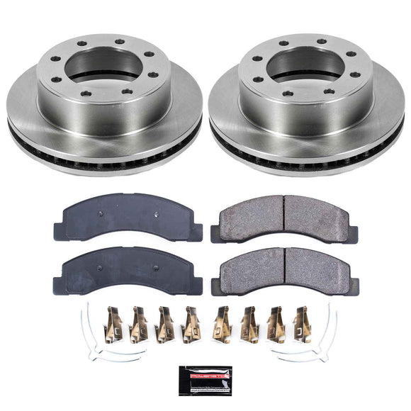PowerStop OE Stock Replacement Low-Dust Ceramic Brake Pad and Rotor Kit