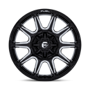 22x10 Fuel Off-Road FC880 Super C Gloss Black Milled BLANK ET-18 CB78.1 Wheel