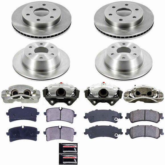 PowerStop OE Stock Replacement Low-Dust Ceramic Brake Pad, Rotor and Caliper Kit