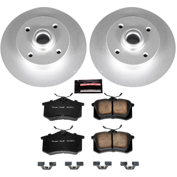 PowerStop Genuine Geomet Coated Rotor and Carbon-Fiber Ceramic Brake Pad Kit