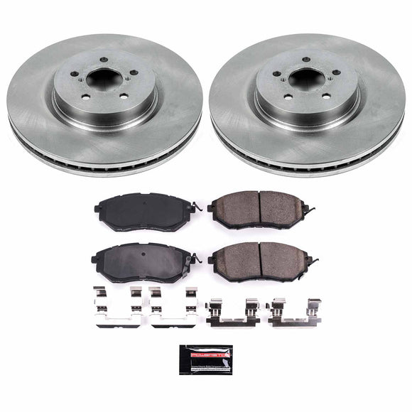 PowerStop OE Stock Replacement Low-Dust Ceramic Brake Pad and Rotor Kit